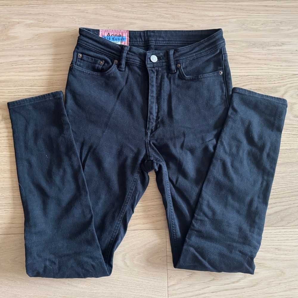 Acne Studios Blå Konst Peg Skinny Jeans in Black